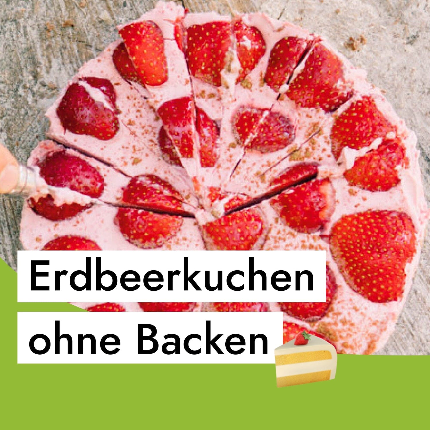 Veganer Erdbeerkuchen ohne Backen 🍓