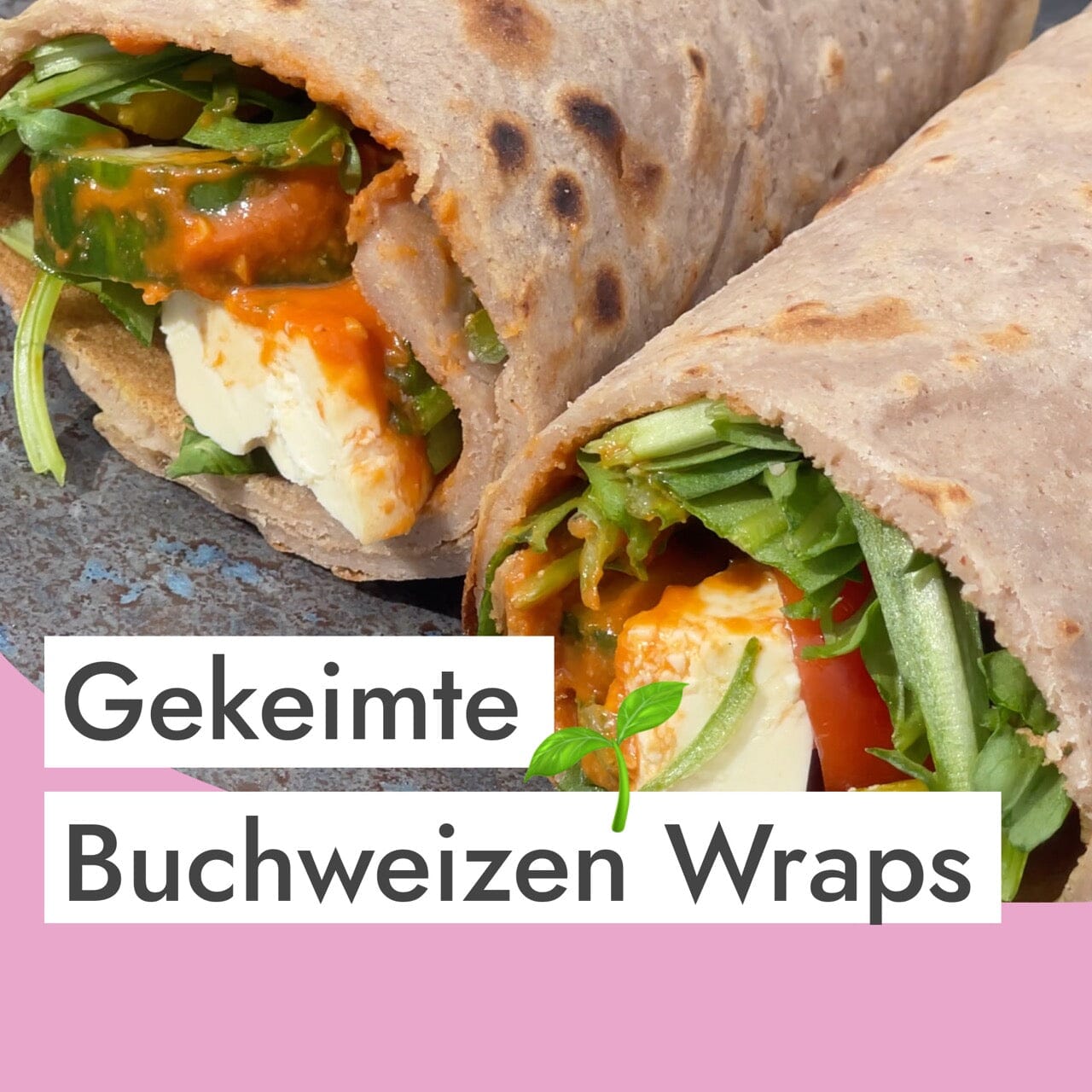 Glutenfreie Wraps aus gekeimten Buchweizen - Einfaches Rezept