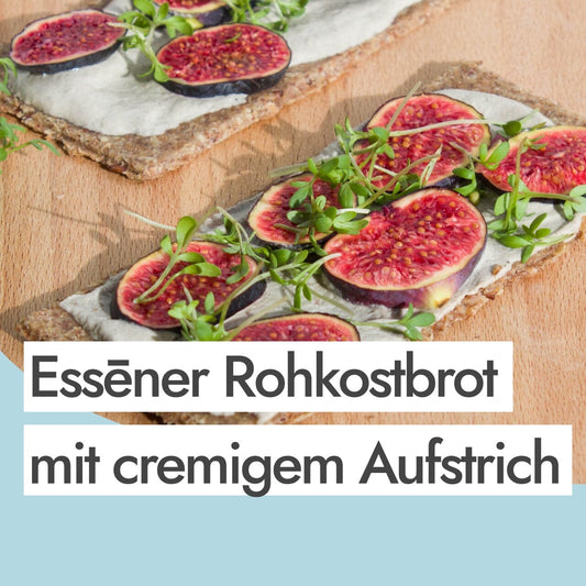 Essener Rohkost Brot Vegan Knäckebrot Feigen Aufstrich Sonnenblumenkerne