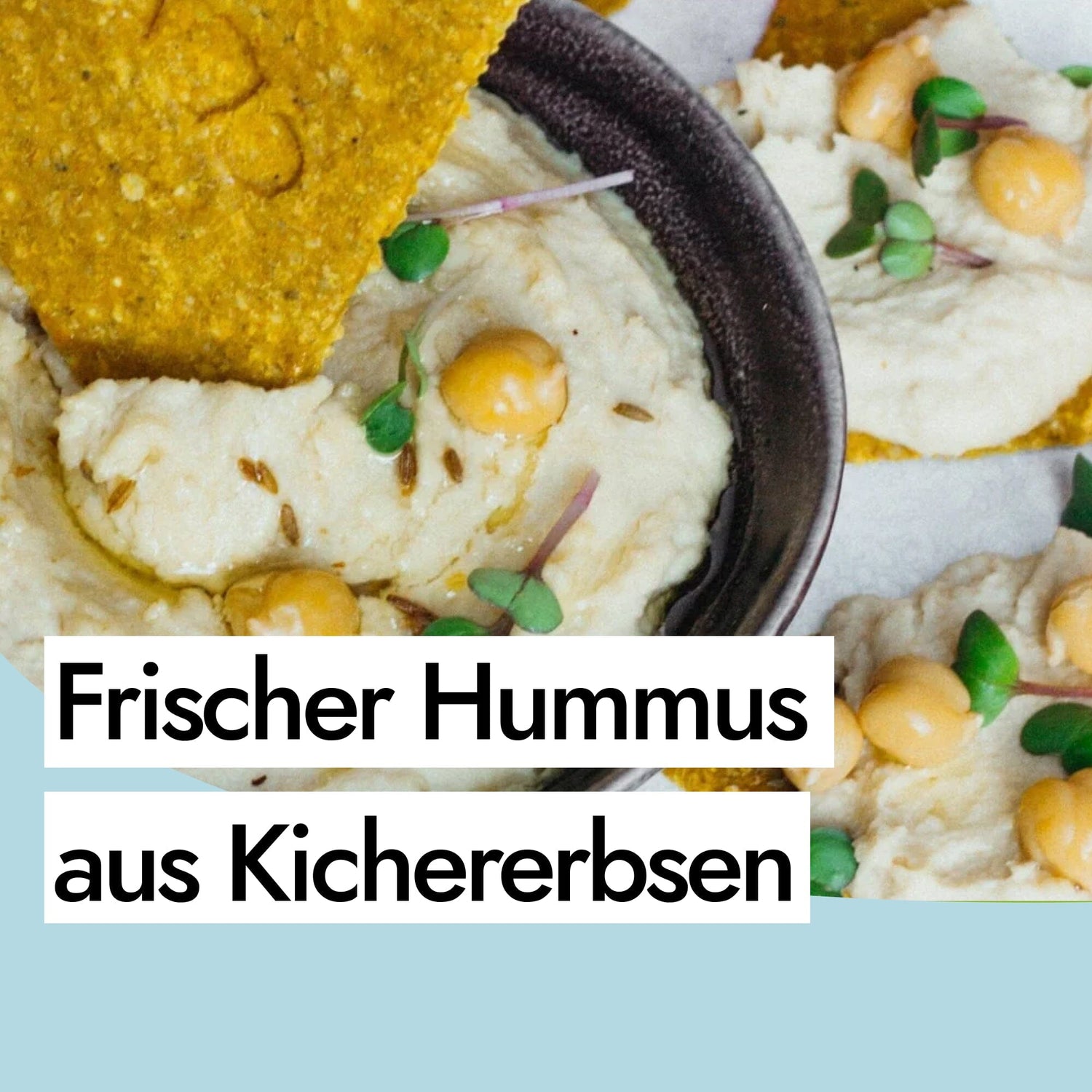Frischer Hummus aus Kichererbsensprossen