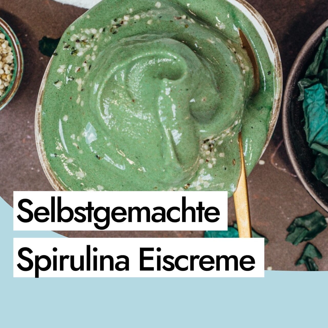Veganes Spirulina Eis in nur 5 Minuten - ohne Eismaschine