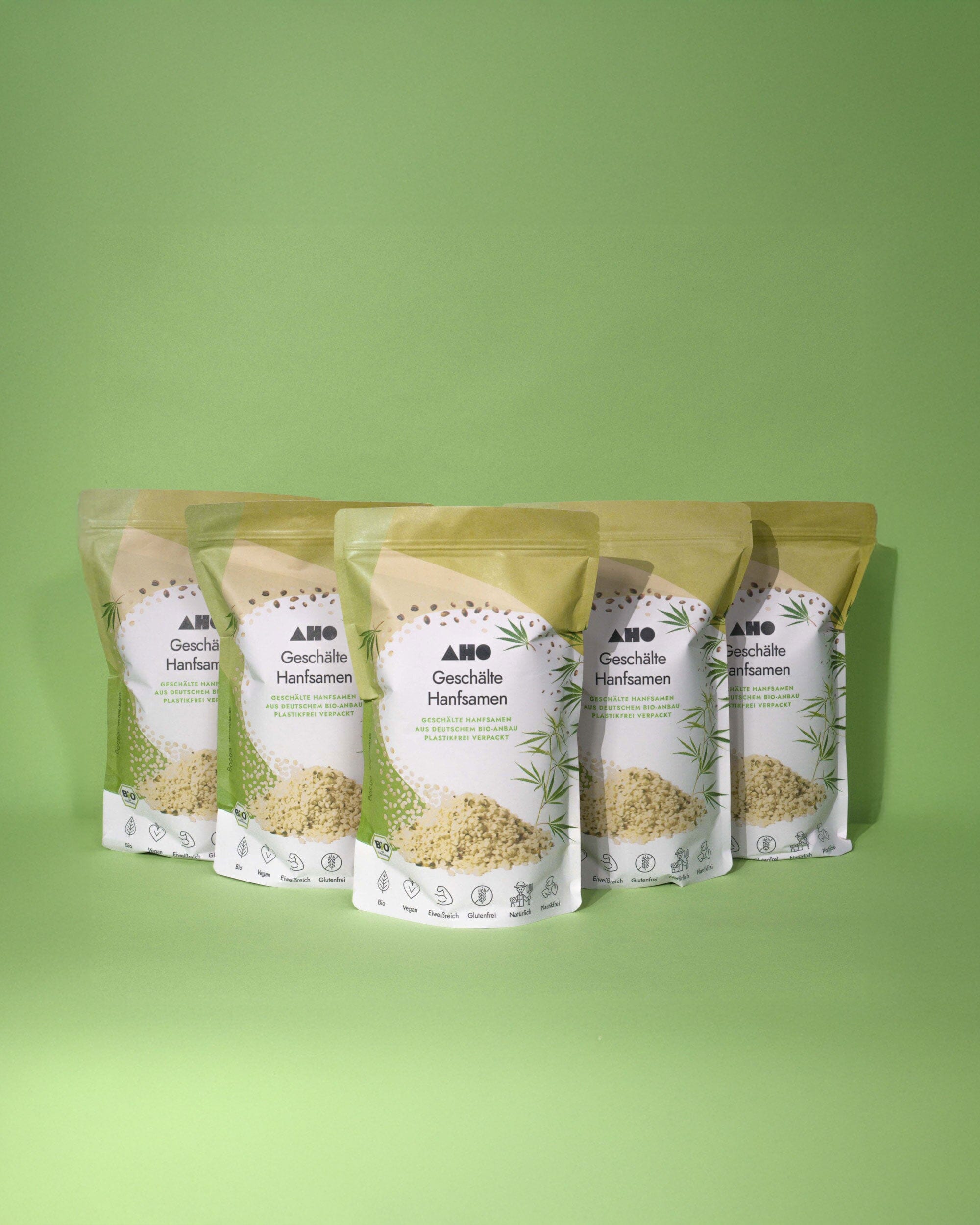 AHO Geschälte Hanfsamen Ölsaaten AHO.BIO GmbH 4,25kg (5 Tüten)