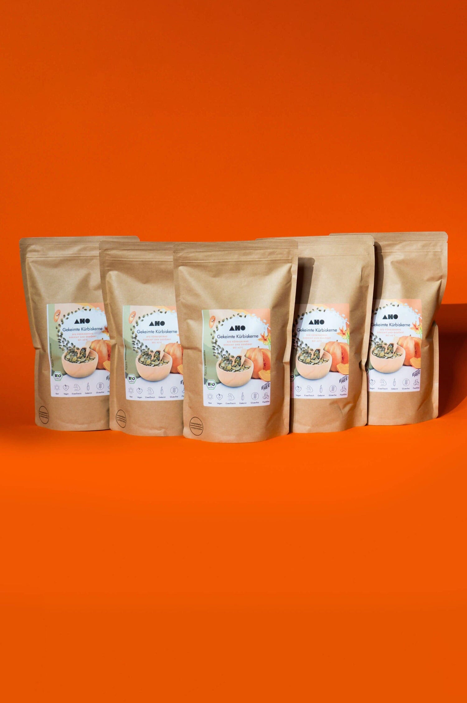 AHO Gekeimte Kürbiskerne Ölsaaten AHO.BIO GmbH 3,25kg (5 Tüten)