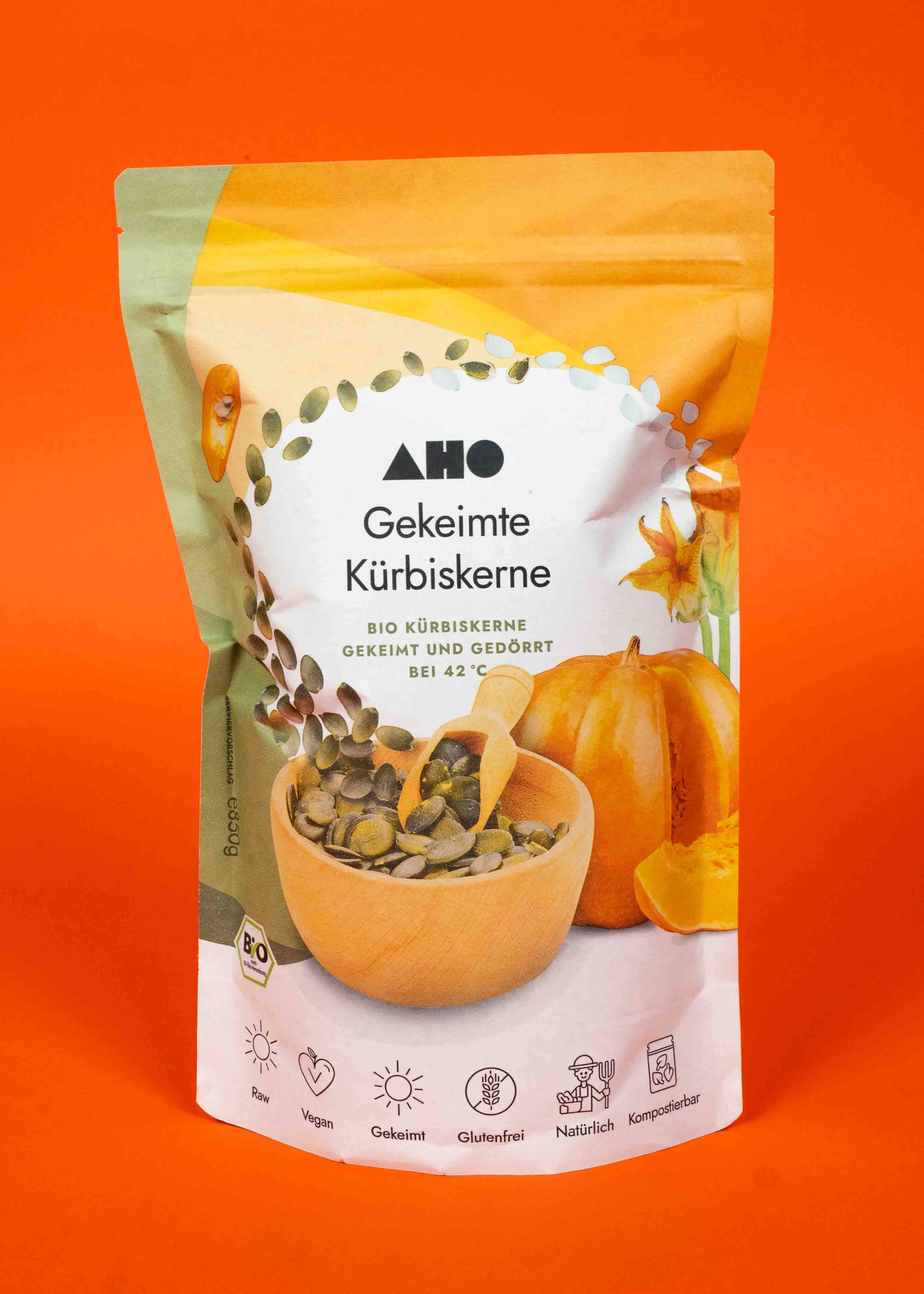 AHO Gekeimte Kürbiskerne Ölsaaten AHO.BIO GmbH 650g Riesentüte