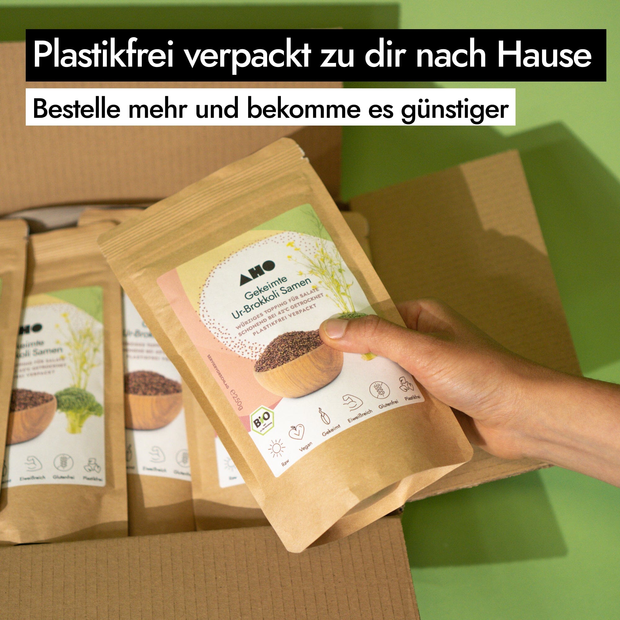 AHO Gekeimte Ur-Brokkoli Samen Ölsaaten AHO.BIO GmbH