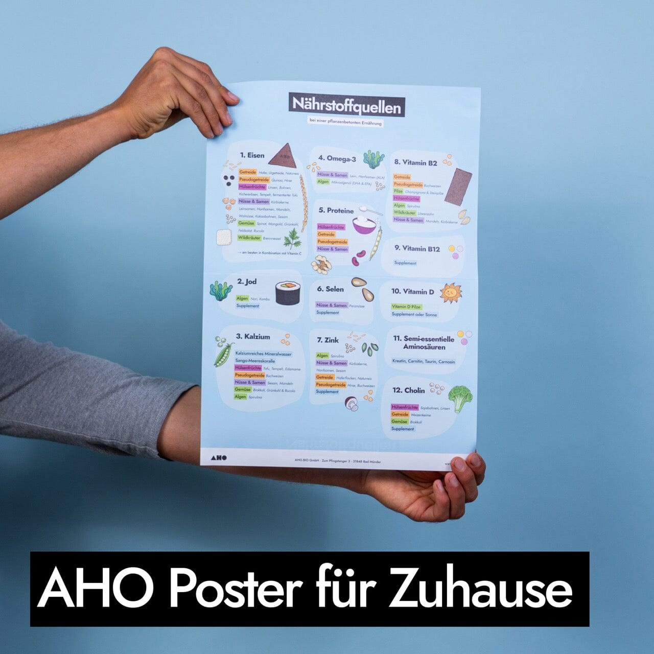 AHO Nährstoffquellen Poster Printmedien AHO.BIO GmbH