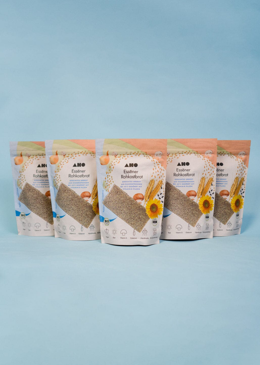 AHO Essēner Rohkostbrot Raw Vegan Cracker AHO.BIO GmbH 1kg (5 Tüten)