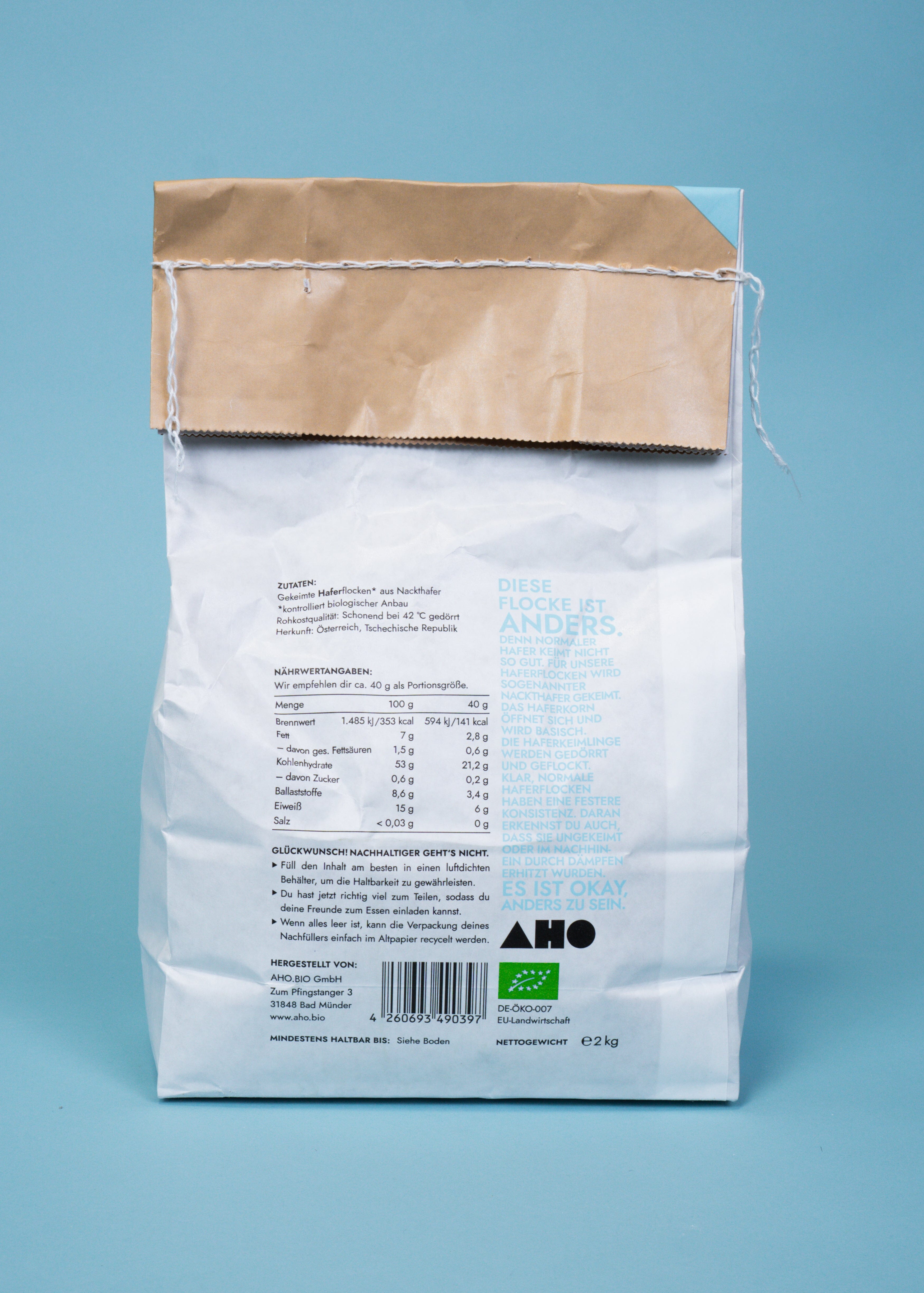 AHO Bio Gekeimte Haferflocken Getreide AHO.BIO GmbH