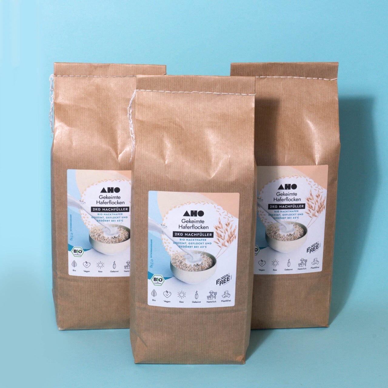 AHO Bio Gekeimte Haferflocken Getreide AHO.BIO GmbH 6kg Vorrat