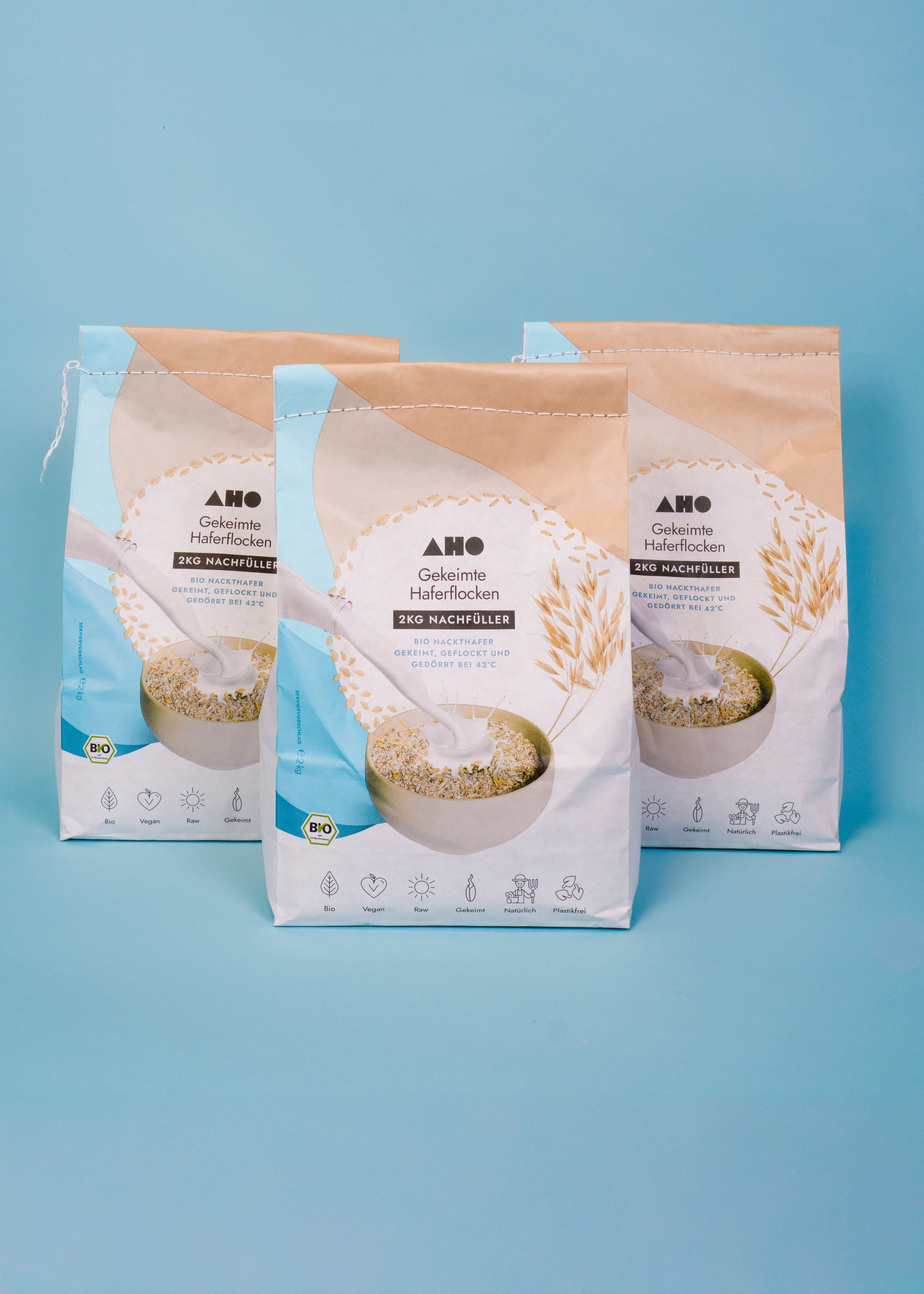 AHO Bio Gekeimte Haferflocken Getreide AHO.BIO GmbH 6kg Vorrat