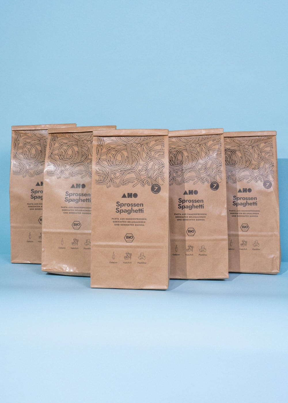 AHO Sprossen Spaghetti Raw Vegan Pasta AHO.BIO GmbH 2,5kg (5 Tüten)