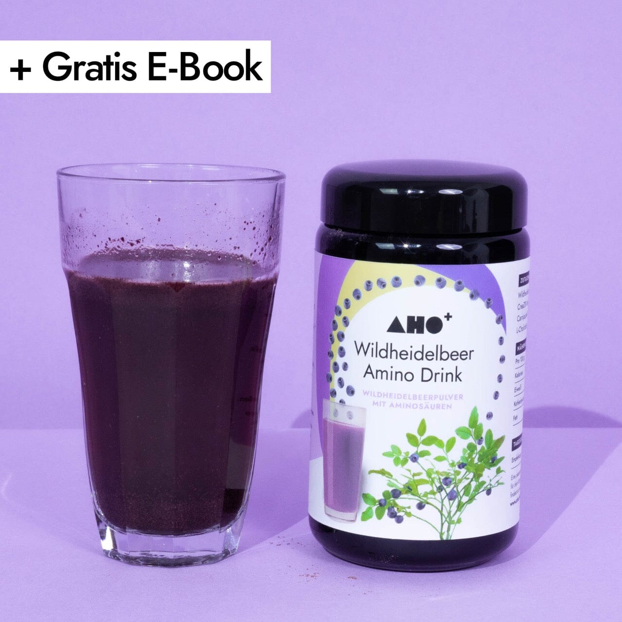 AHO Wildheidelbeer Amino Drink Nahrungsergänzung AHO.BIO GmbH 171g Glas