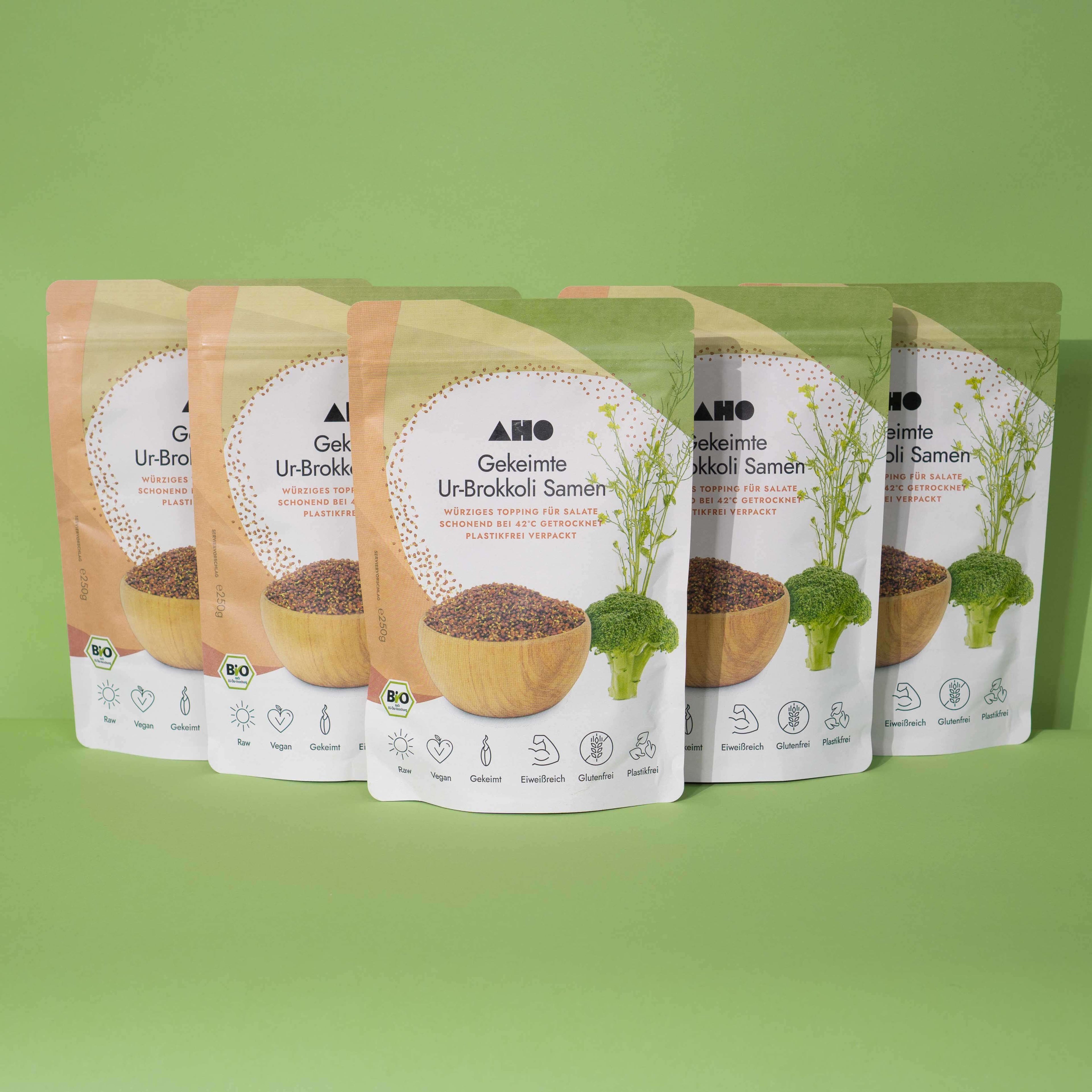 AHO Gekeimte Ur-Brokkoli Samen Ölsaaten AHO.BIO GmbH 1,25kg (5 Tüten)
