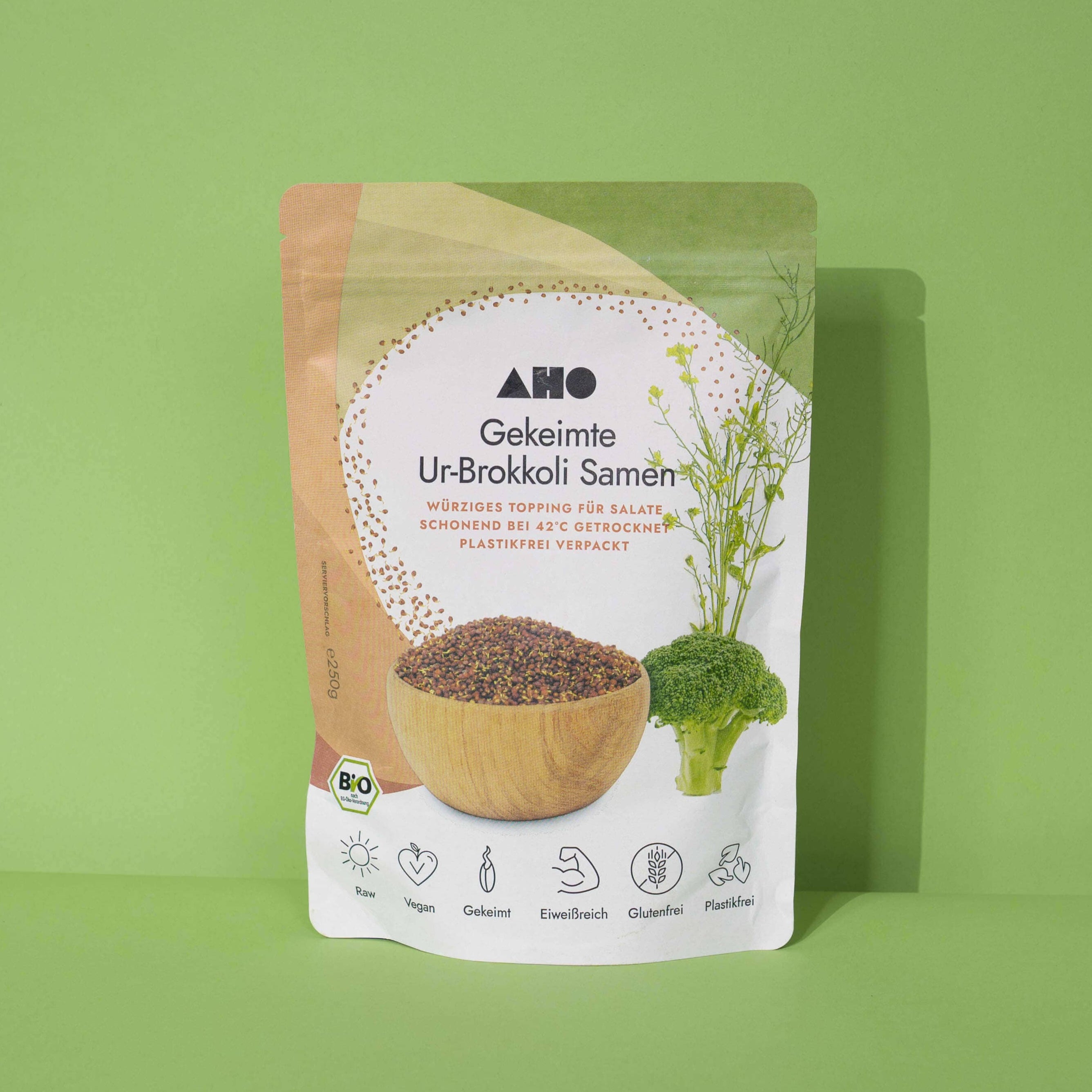 AHO Gekeimte Ur-Brokkoli Samen Ölsaaten AHO.BIO GmbH 250g Tüte