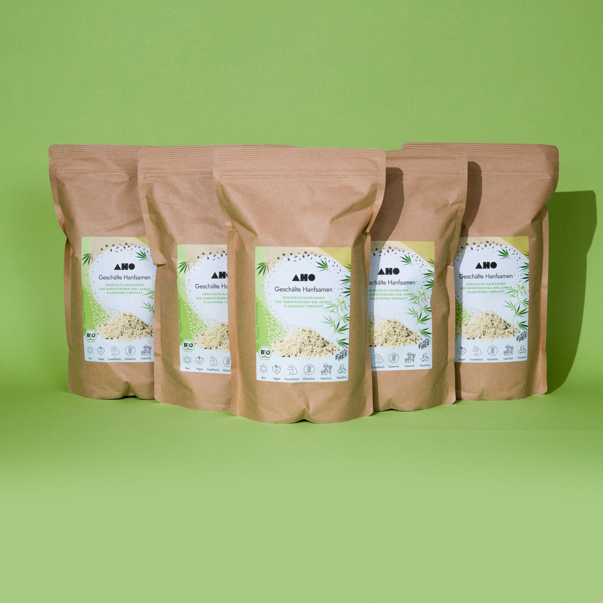 AHO Geschälte Hanfsamen Ölsaaten AHO.BIO GmbH 4,25 kg (5 Tüten á 850g)