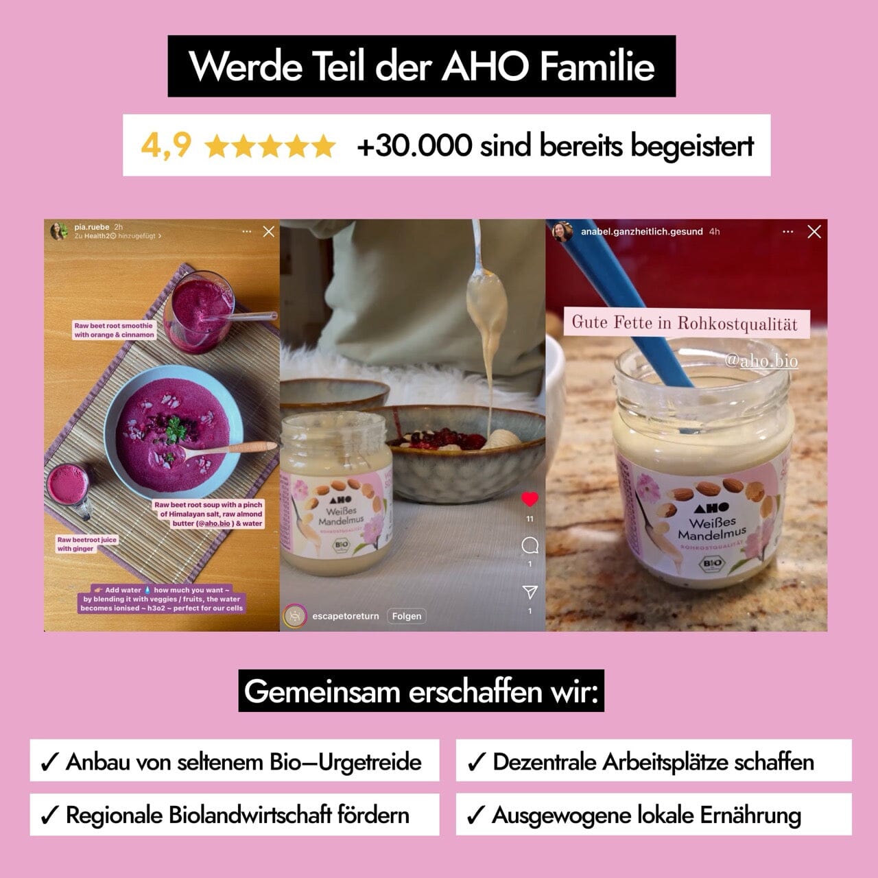 AHO Weißes Mandelmus Nüsse AHO.BIO GmbH 