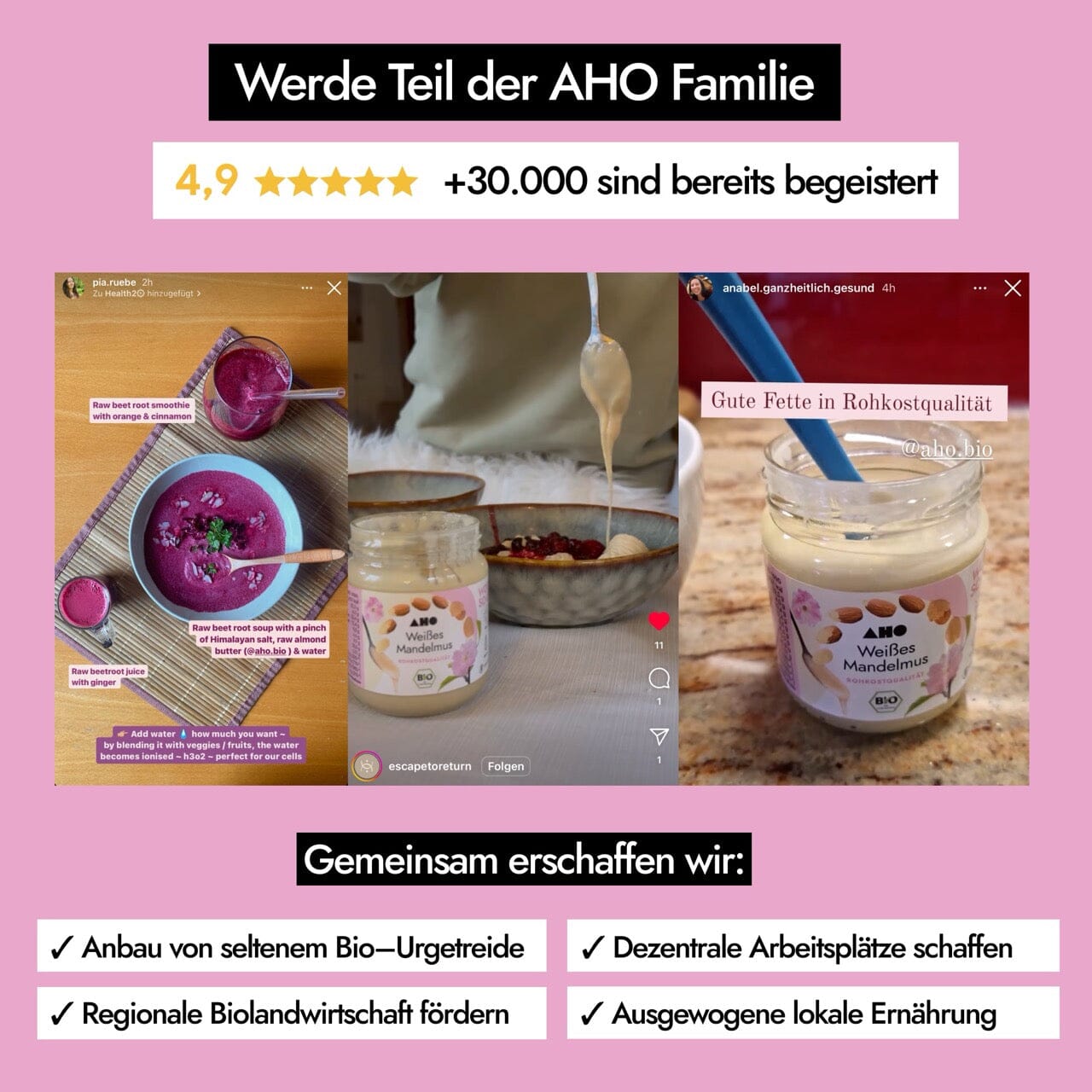 AHO Weißes Mandelmus Nüsse AHO.BIO GmbH