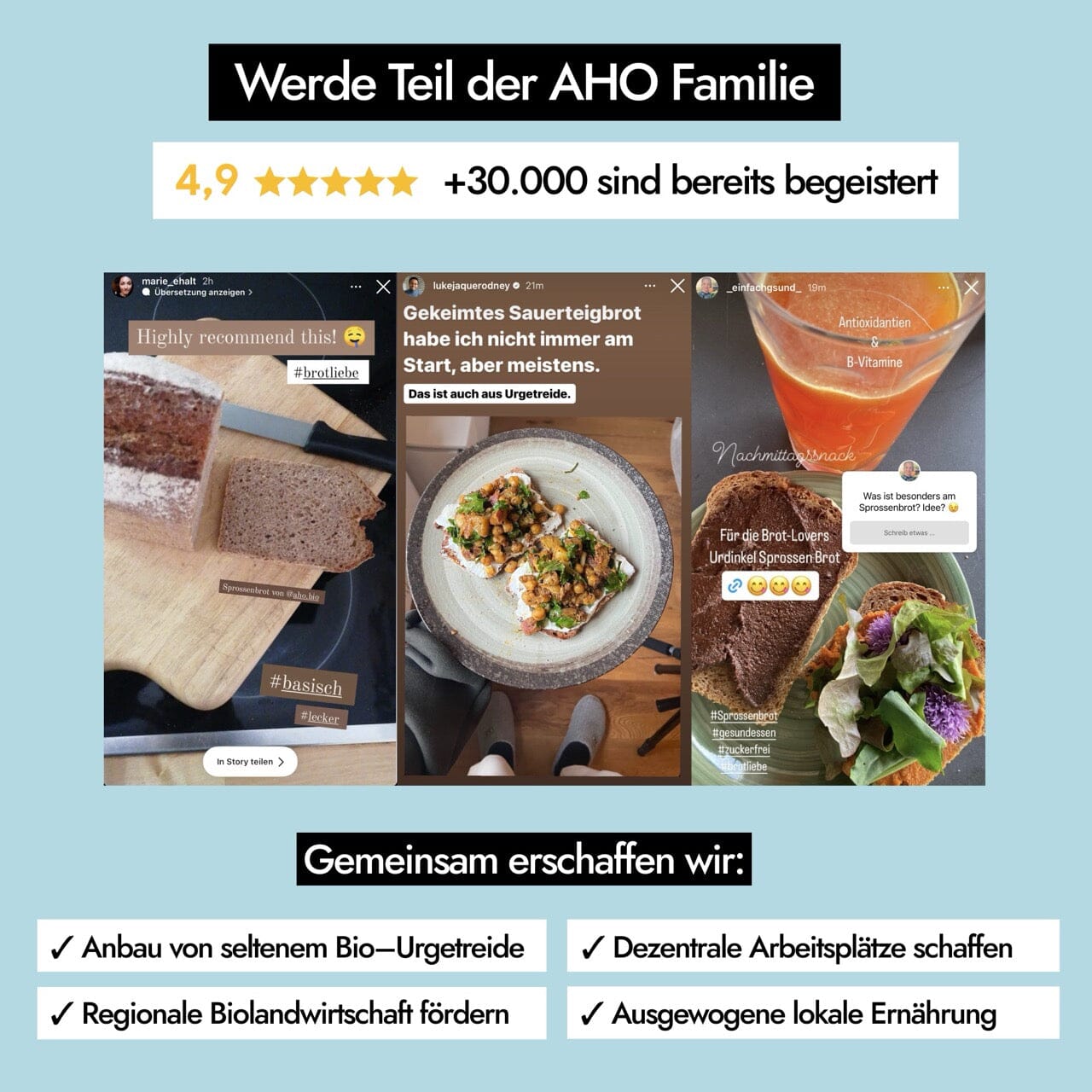 AHO Sprossen Brot Getreide AHO.BIO GmbH 