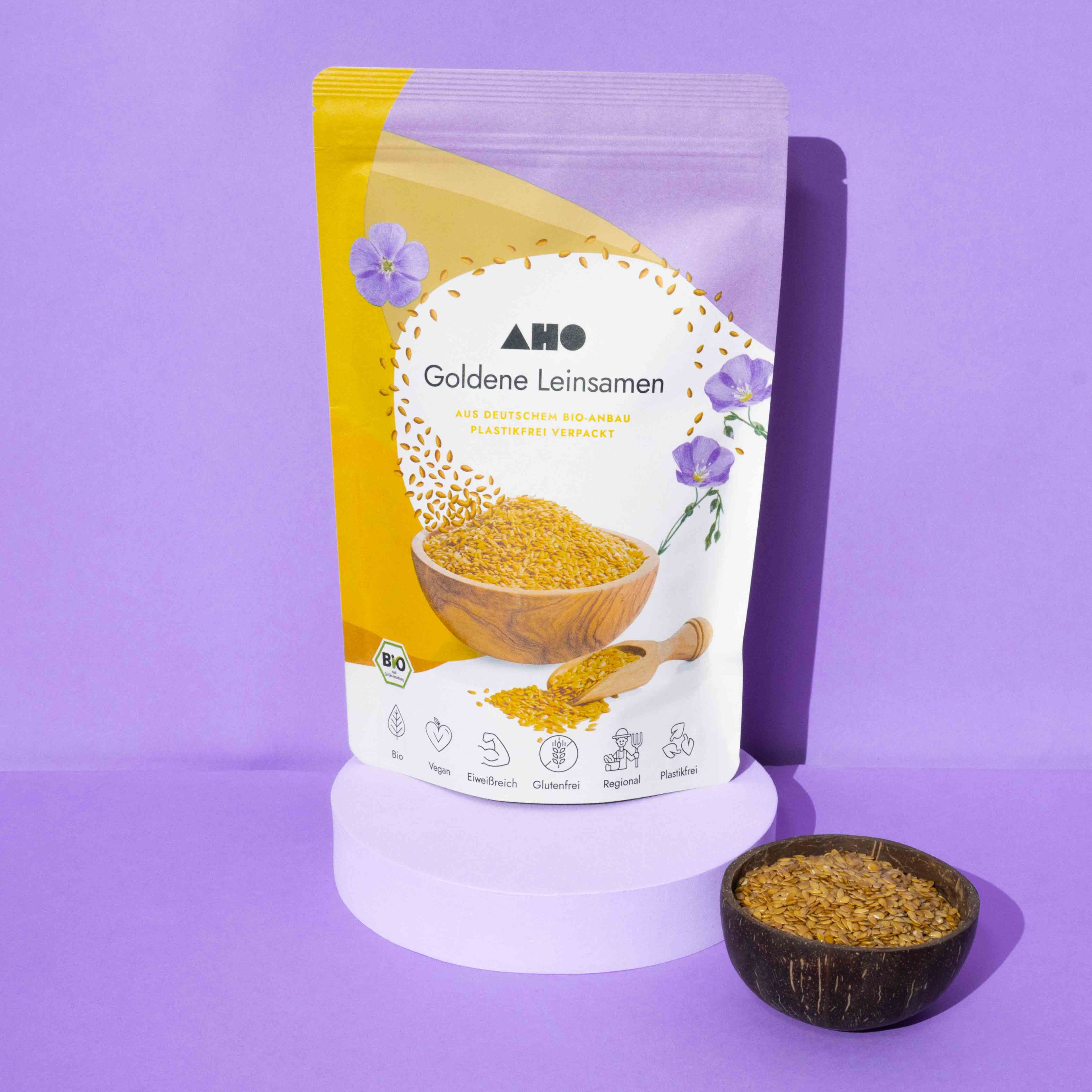 AHO Goldene Leinsamen Ölsaaten AHO.BIO GmbH 850g Riesentüte