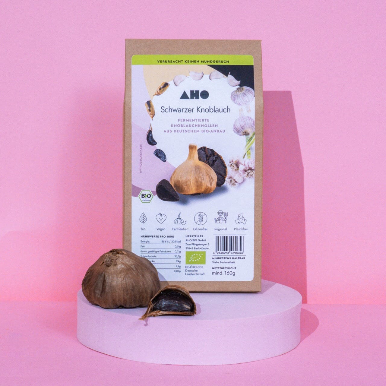 AHO Schwarzer Knoblauch AHO.BIO GmbH 160g Box