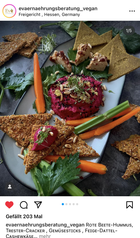 UGC AHO Curry Cracker längliche Bowl Rote Beete-Hummus