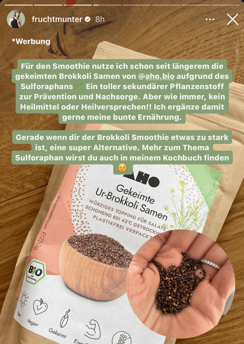 UGC AHO Gekeimte Brokkolisamen fruchtmunter