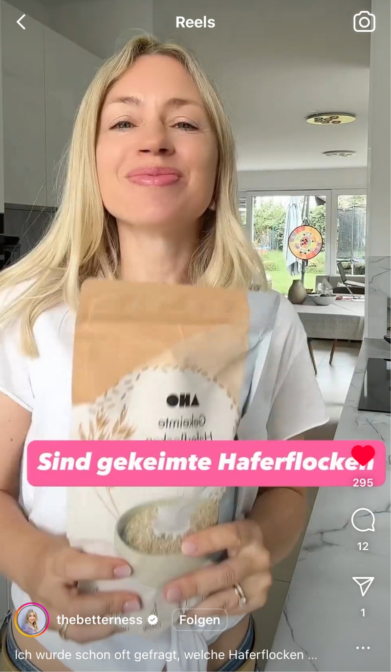 Das sind die gekeimten Haferflocken