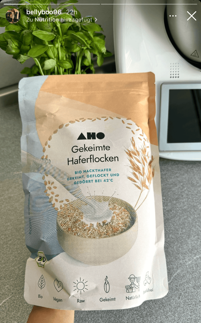 UGC AHO Gekeimte Haferflocken Packung