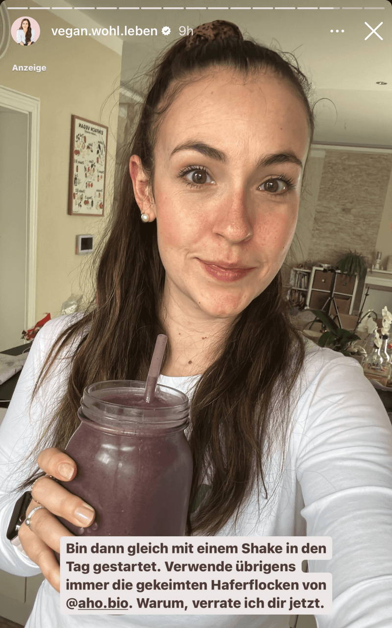 UGC AHO Gekeimte Haferflocken vegan wohlleben