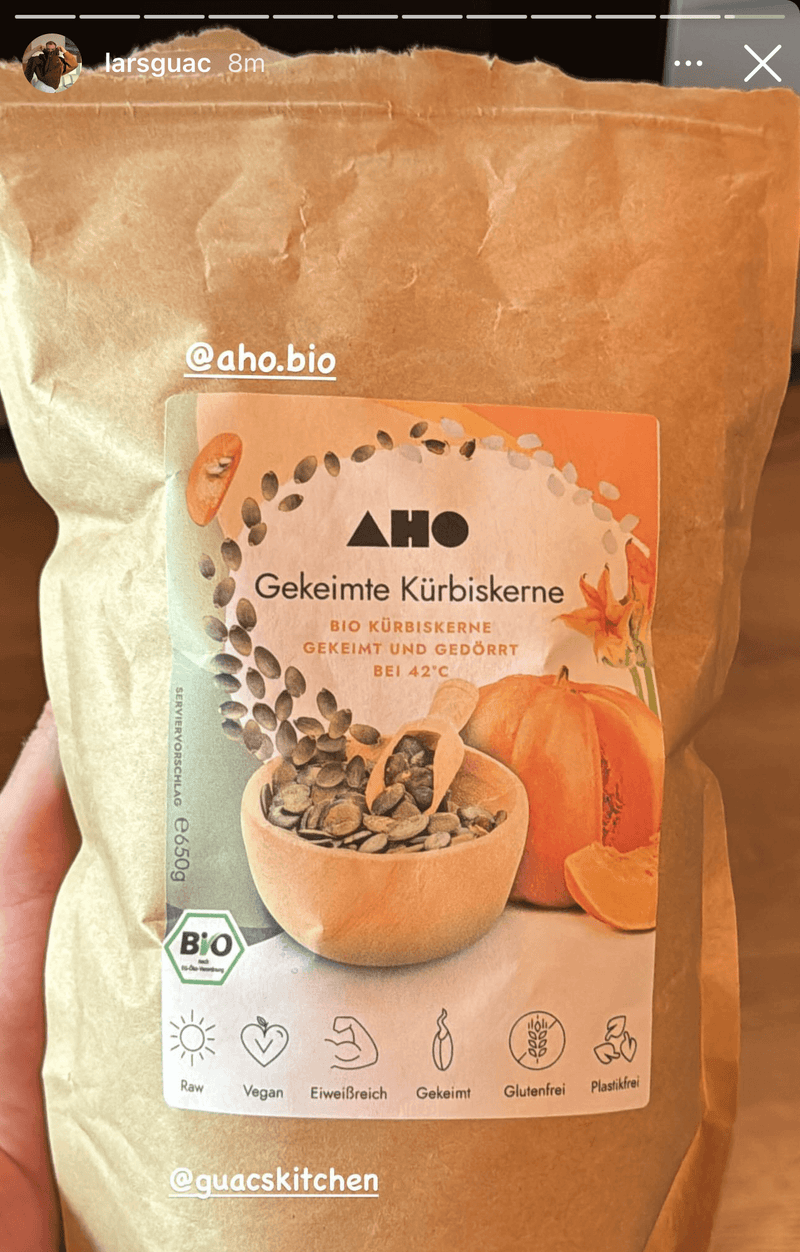 UGC AHO Gekeimte Kürbiskerne Packung