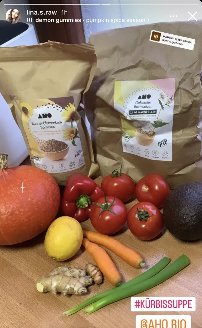 UGC AHO Gekeimte Sonnenblumenkerne Verpackung Gemüse