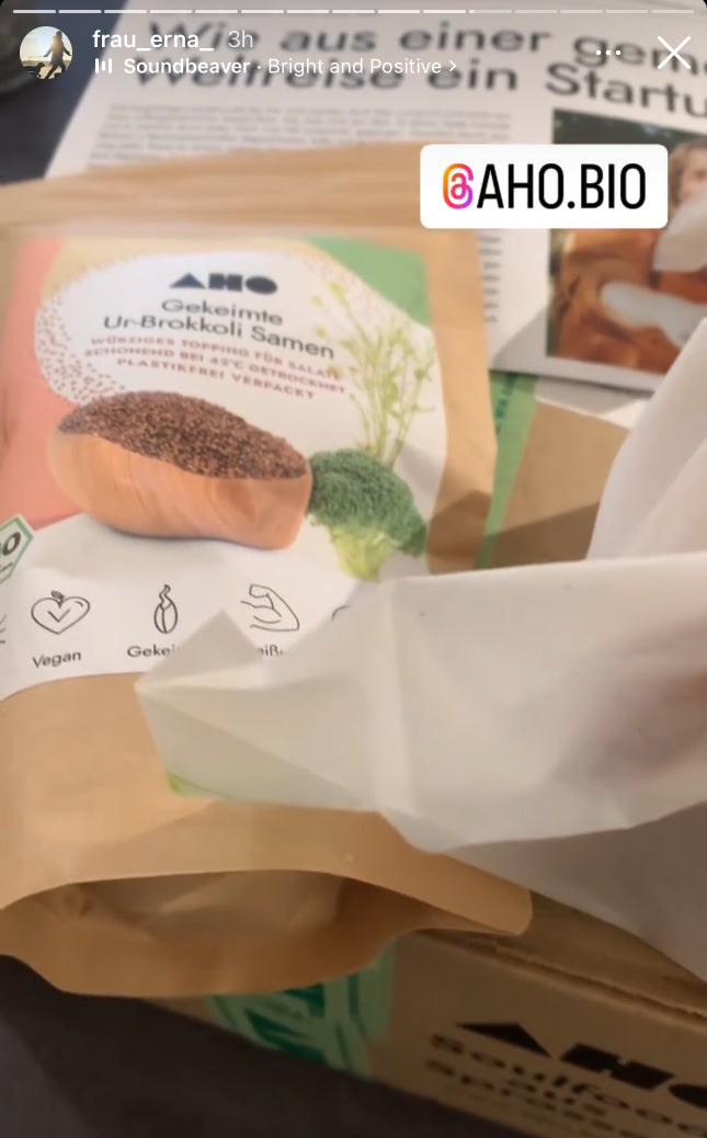 UGC AHO Gekeimte Ur-Brokkoli-Samen Verpackung 'frau_erna_'