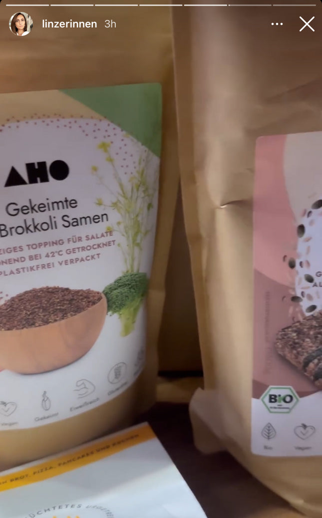 UGC AHO Gekeimte Ur-Brokkoli-Samen Verpackung 'linzerinnen'
