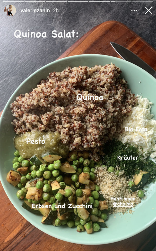 UGC AHO Geschälte Hanfsamen Bowl 'Quinoa Salat