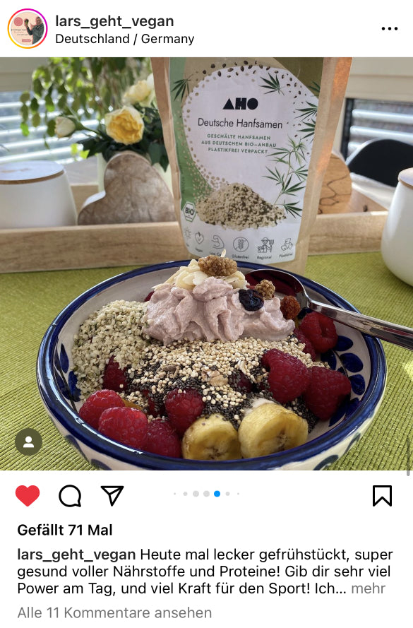UGC AHO Geschälte Hanfsamen Bowl Verpackung