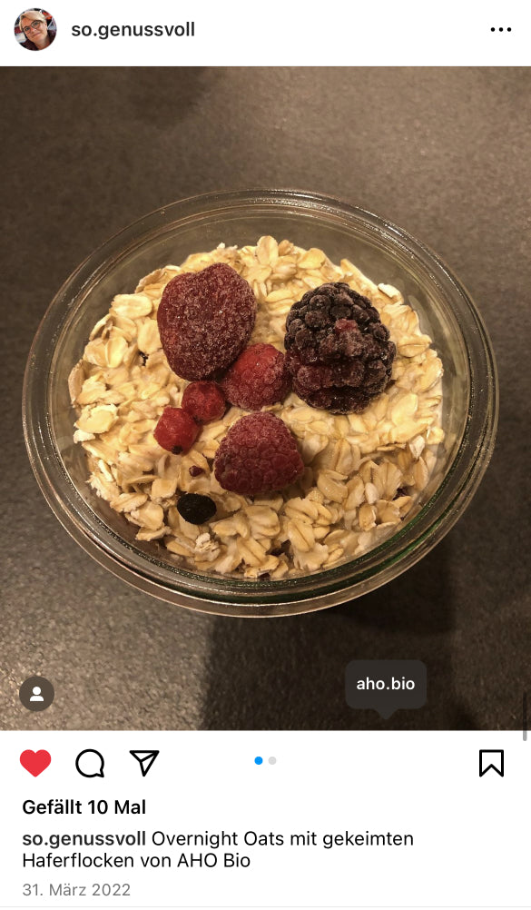 UGC AHO Haferflocken Bowl gefrorene Beeren