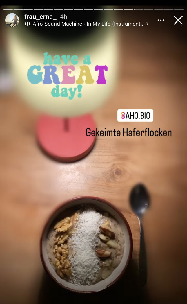 UGC AHO Haferflocken Bowl 'have a Great day'