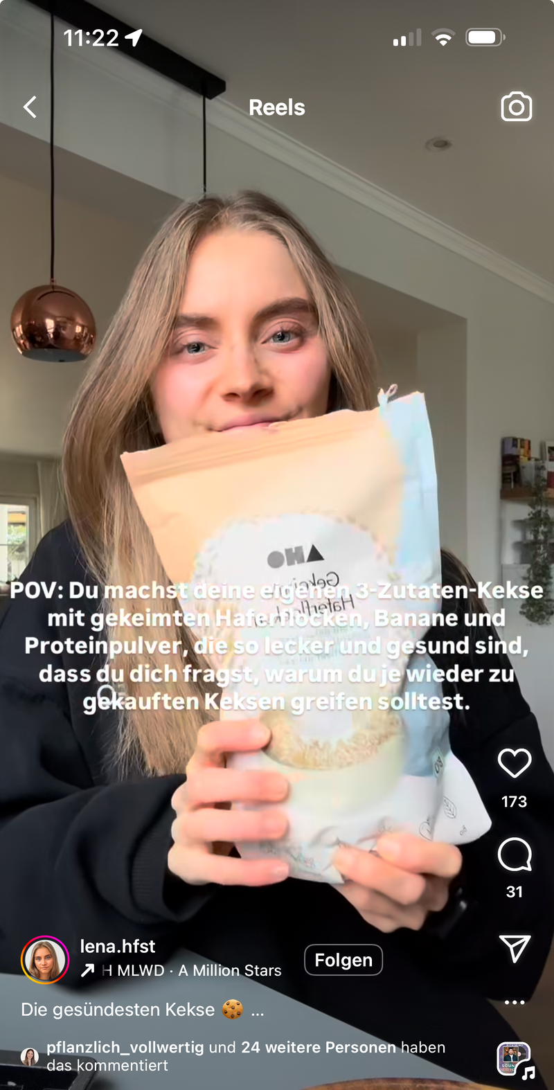 UGC AHO Haferflocken Frau mit Tuete