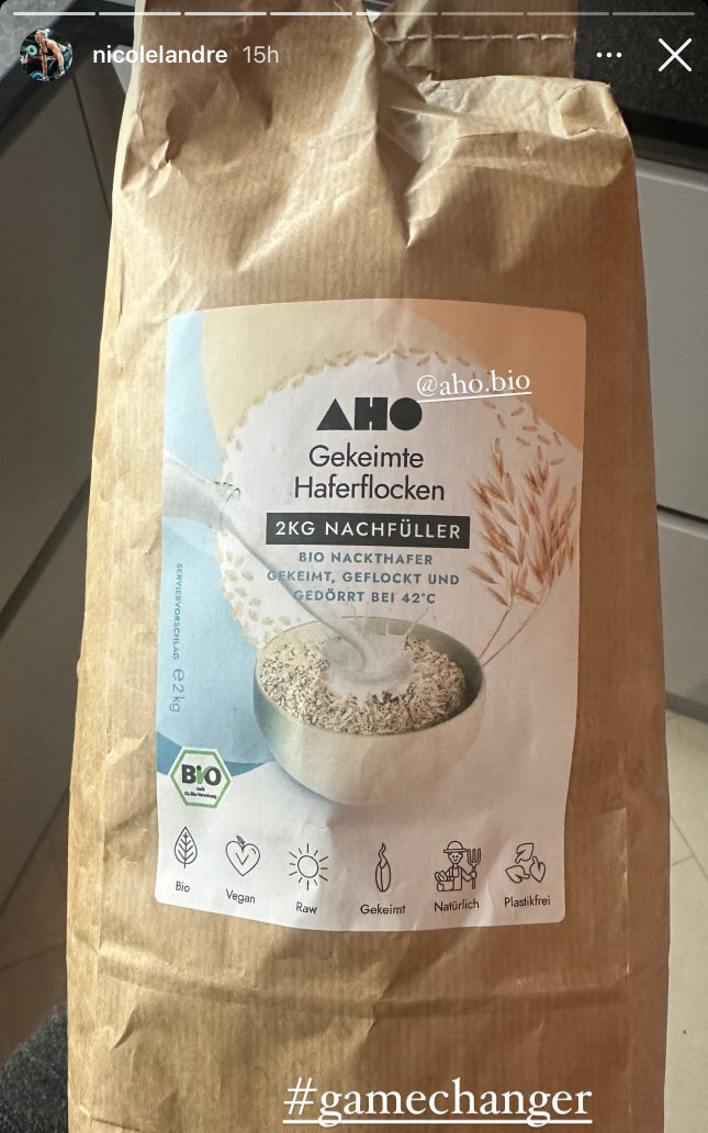UGC AHO Haferflocken Verpackung 2k '#gamechanger'