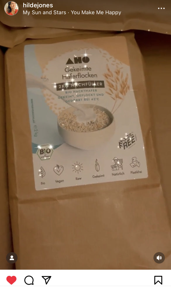 UGC AHO Haferflocken Verpackung 2kg glitzer