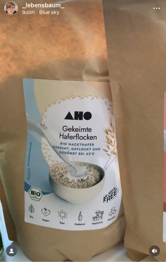 UGC AHO Haferflocken Verpackung 600g '_lebensbaum_'