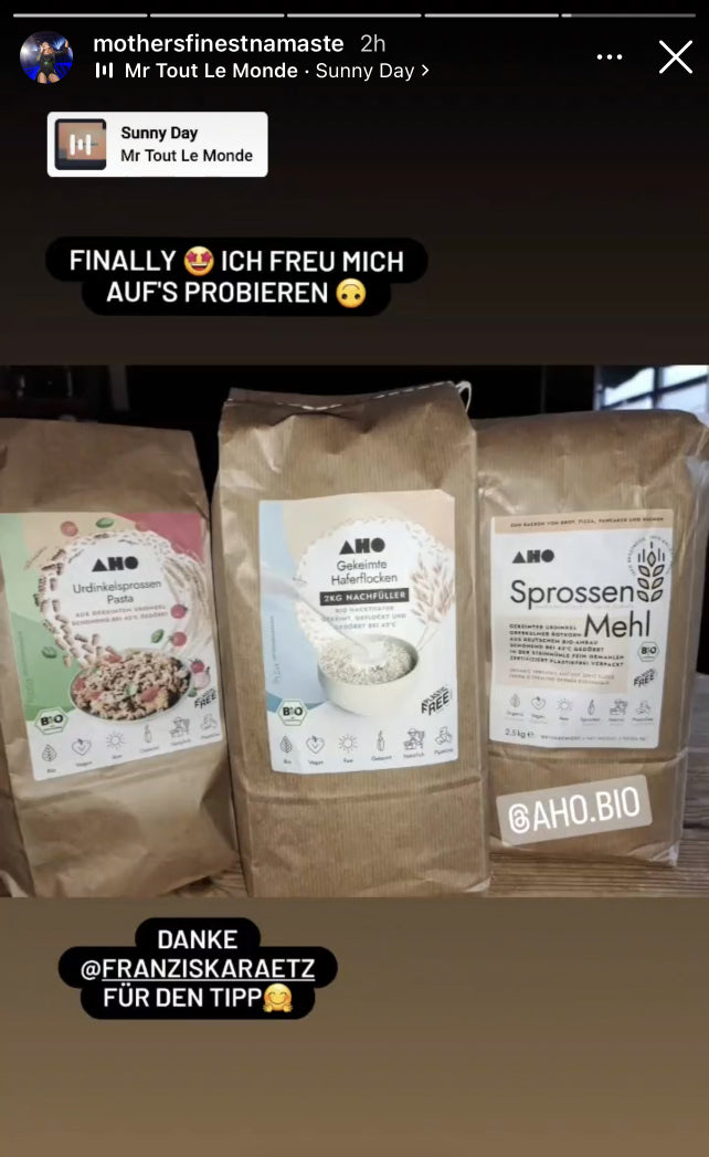UGC AHO Haferflocken Verpackung Mehl Urdinkelpasta