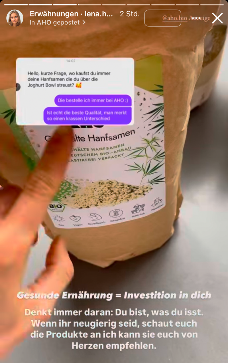 UGC AHO Hanfsamen kurze Frage