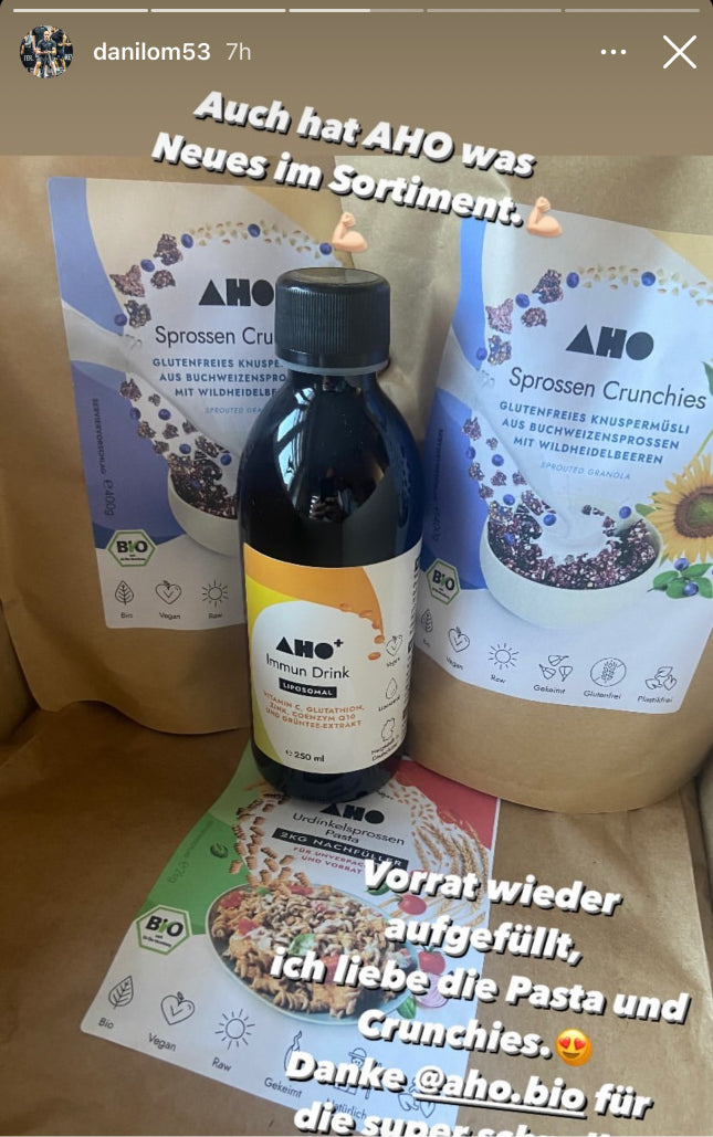 UGC AHO Liposomaler Immun Drink Verpackung Crunchies