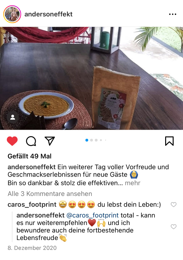 UGC AHO Pizza Cracker Verpackung Suppe Holztisch