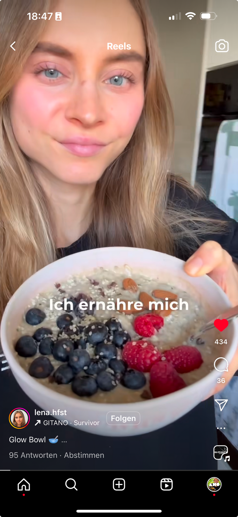 UGC AHO Porridge Frau mit Schale