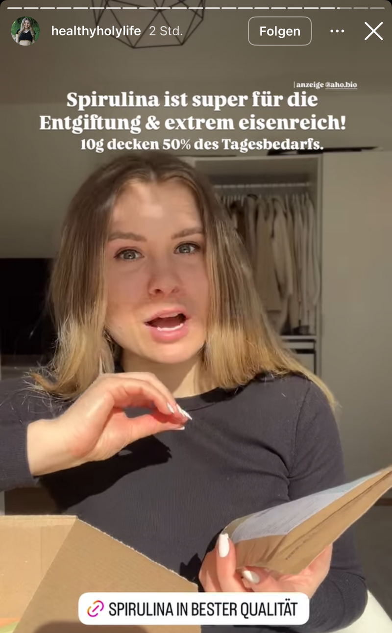 UGC AHO Spirulina Entgiftung
