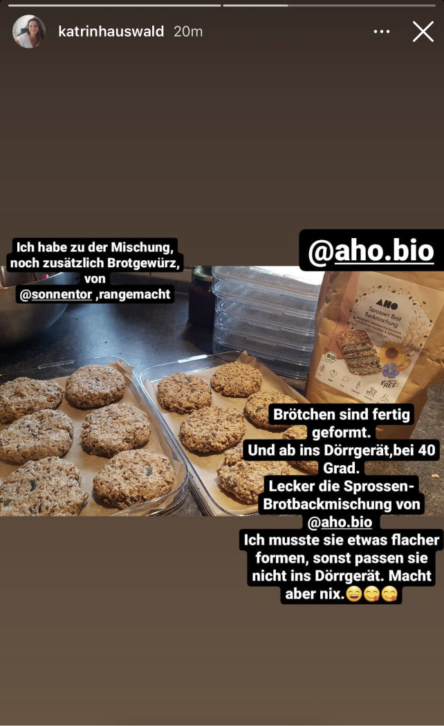 UGC AHO Sprossen Brot Backmischung kleine Brötchen in Glasform