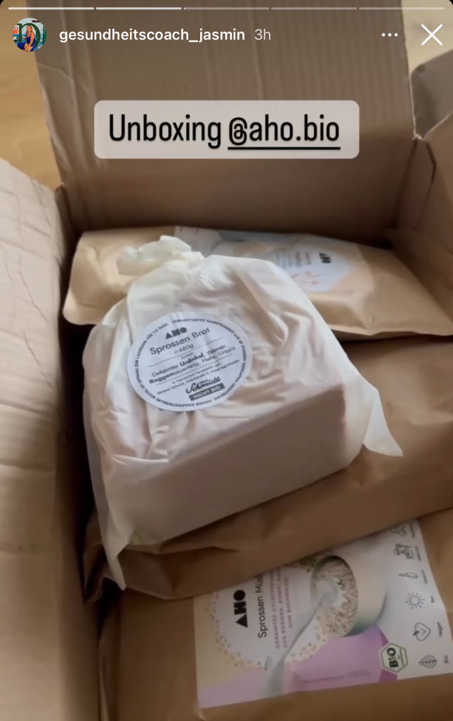 UGC AHO Sprossen Brot Verpackung in Paket