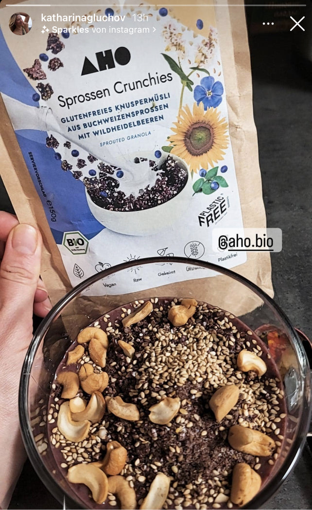 UGC AHO Sprossen Crunchies Glasschüssel Cashews